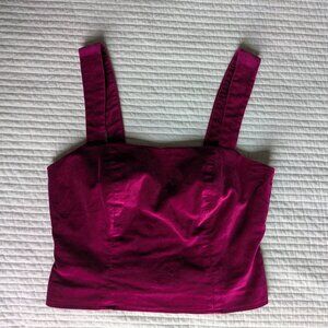 💜❤️ Maeve for Anthropologie Berry Velvet Crop Top (2) ❤️💜